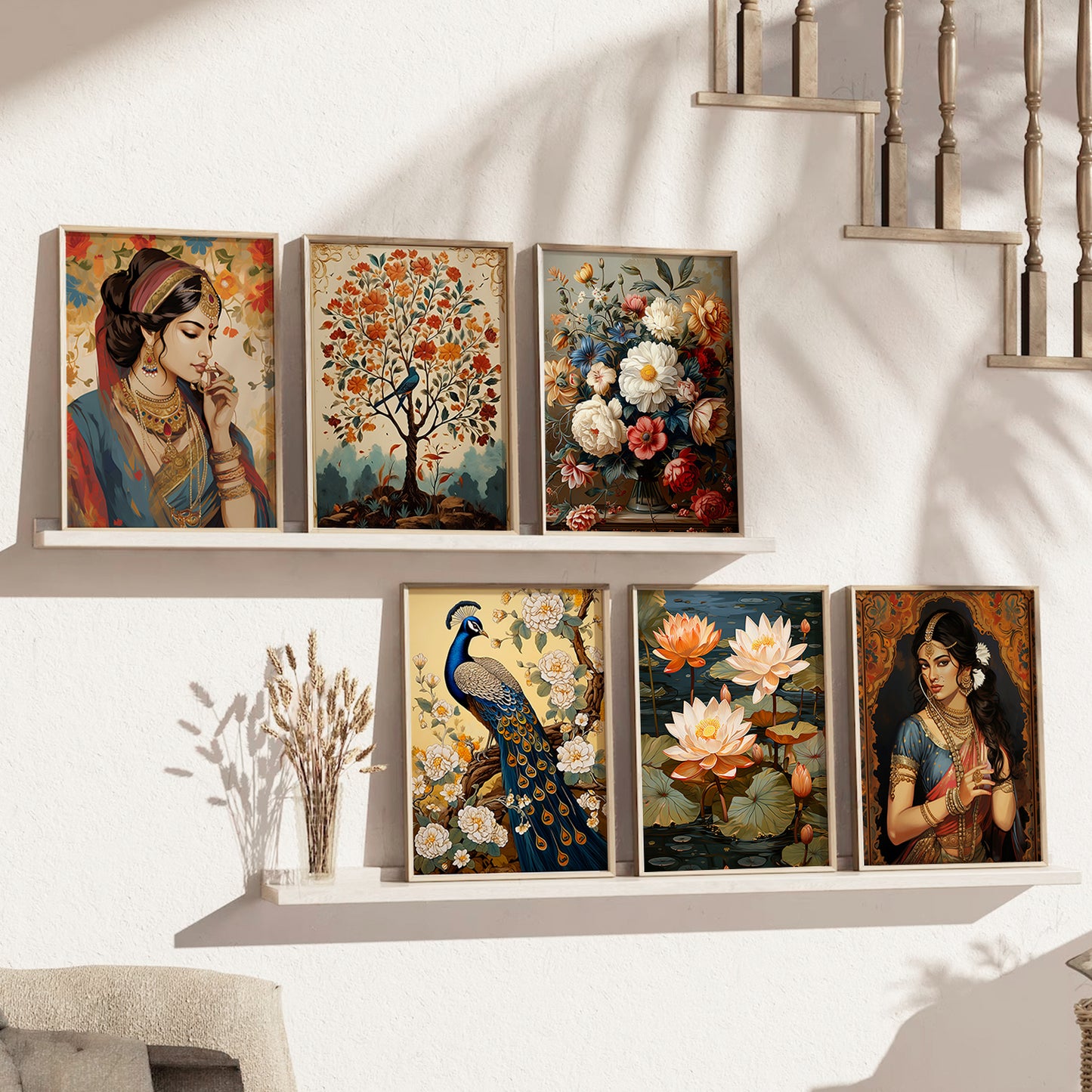 Madhubani Wall Art Paintings with Frame for Wall Decor
