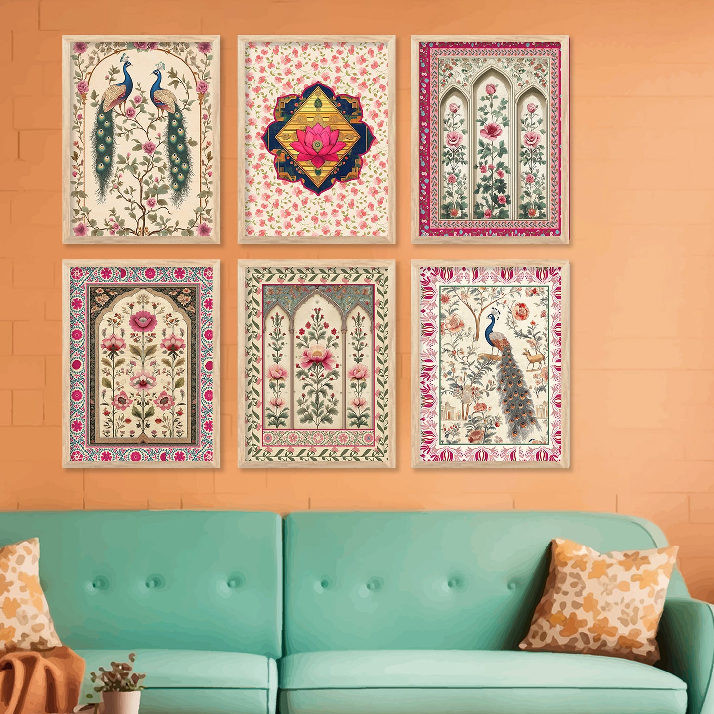 Traditional Indian Art with Frame for Home and Office Wall Decor