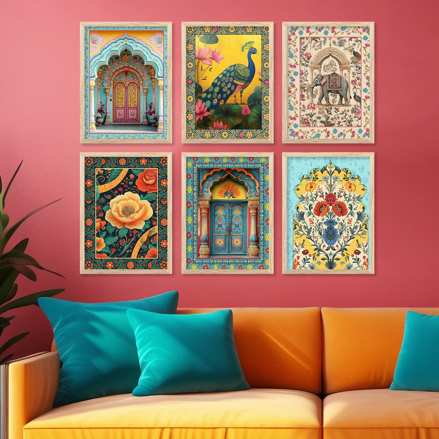 Traditional Indian Art with Frame for Home and Office Wall Decor