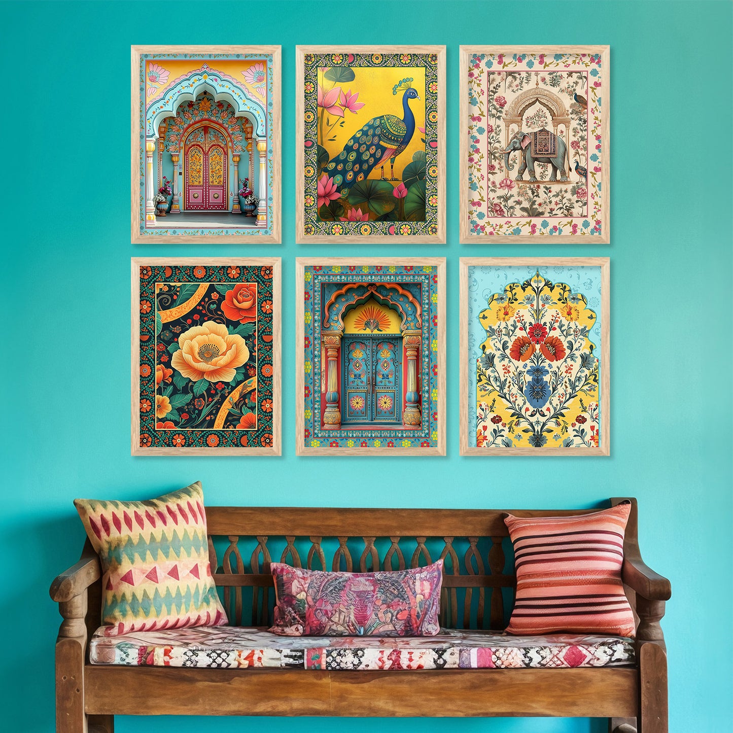 Traditional Indian Art with Frame for Home and Office Wall Decor