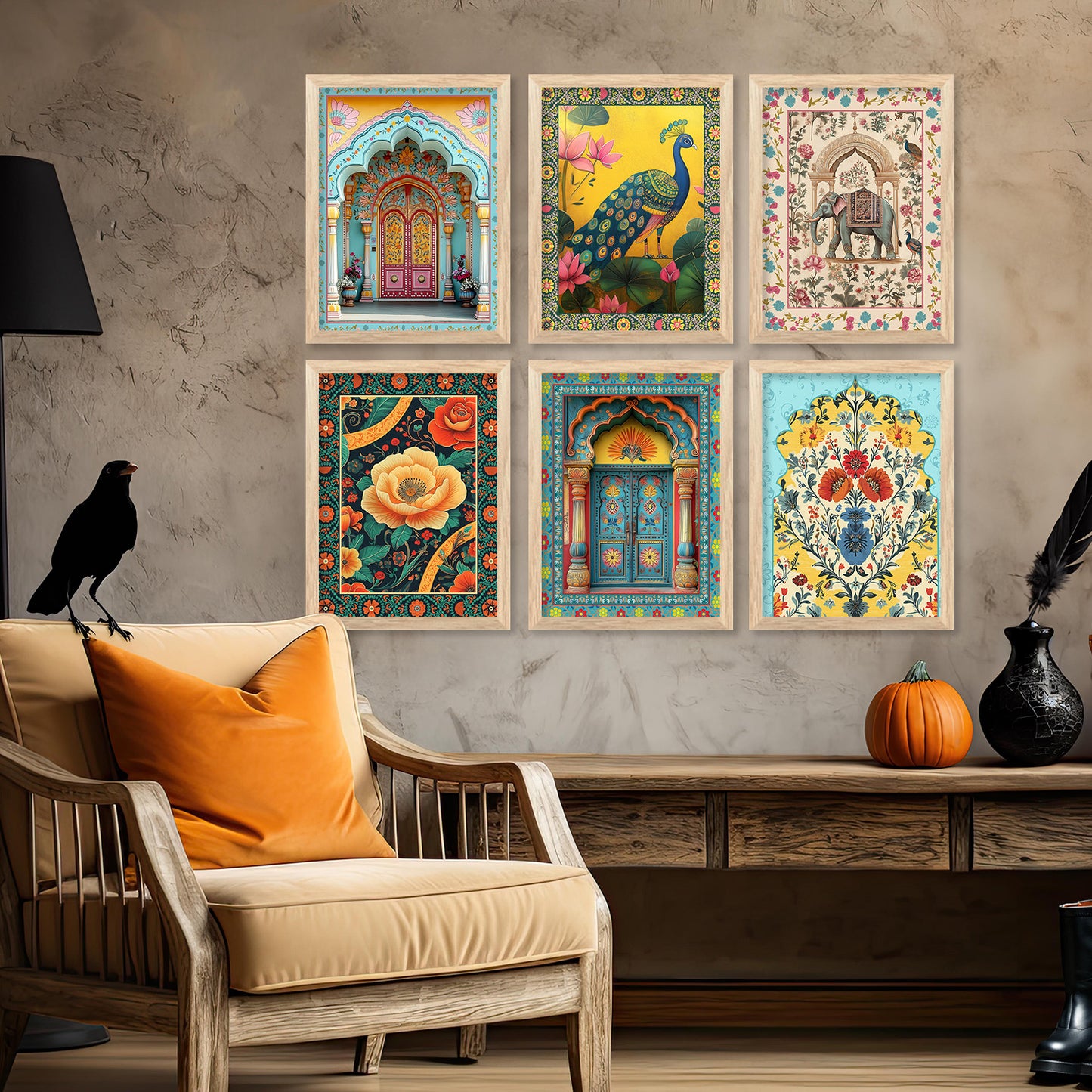 Traditional Indian Art with Frame for Home and Office Wall Decor
