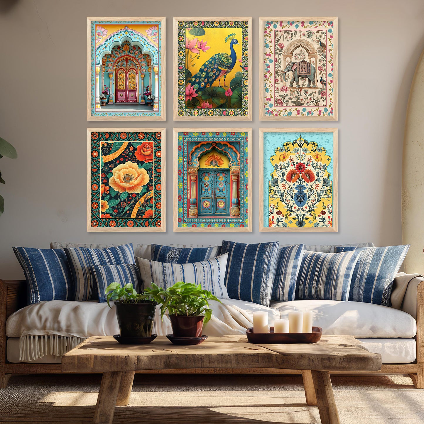 Traditional Indian Art with Frame for Home and Office Wall Decor