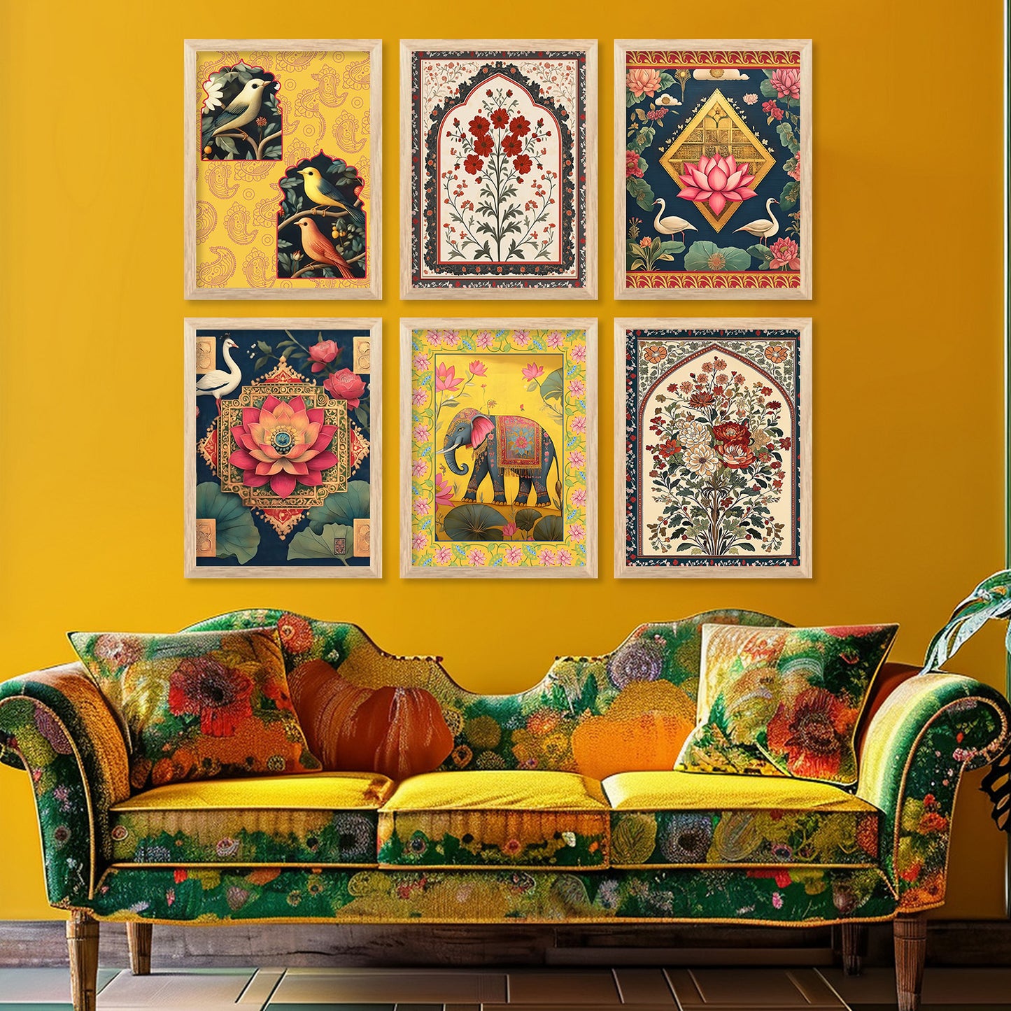 Traditional Indian Art with Frame for Home and Office Wall Decor
