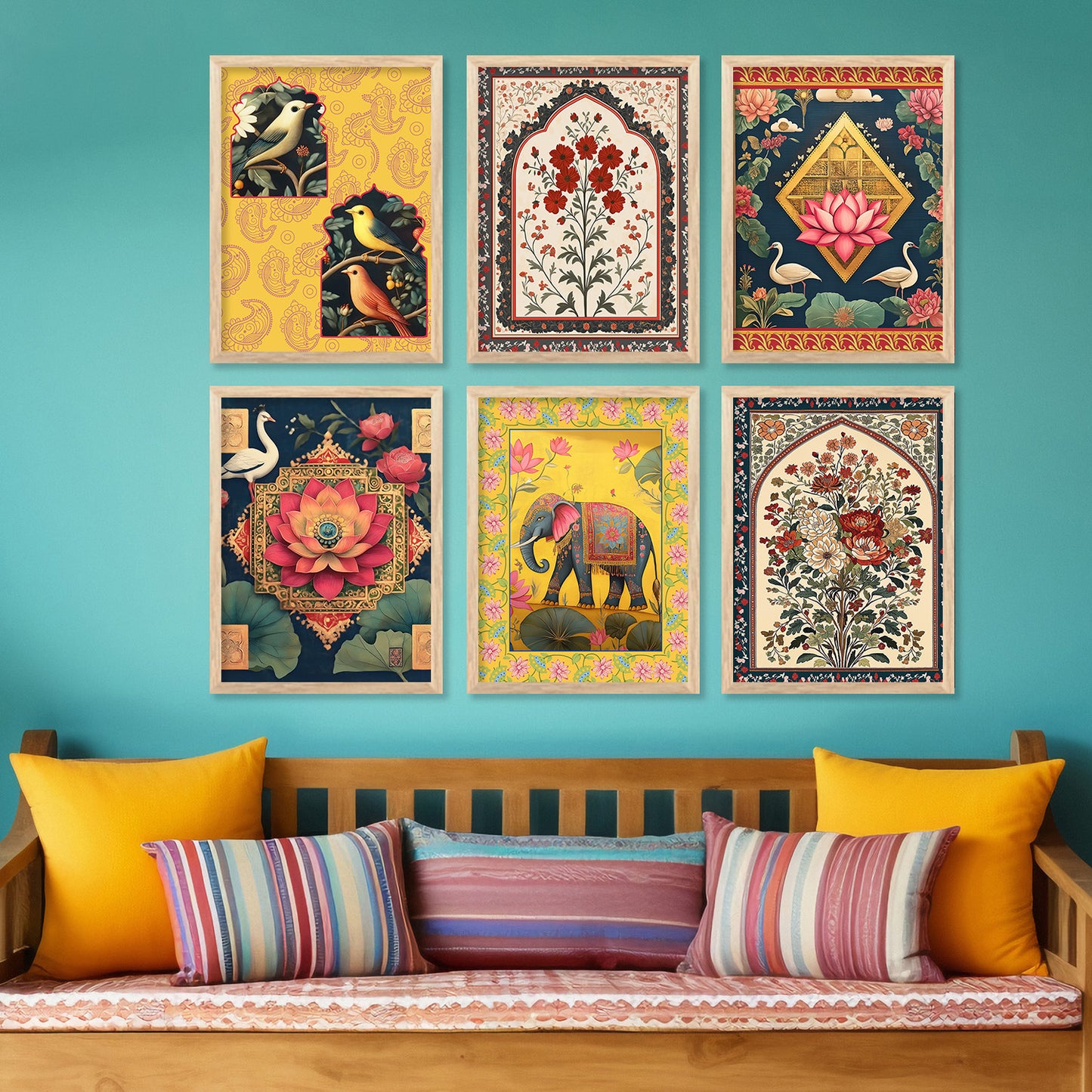 Traditional Indian Art with Frame for Home and Office Wall Decor