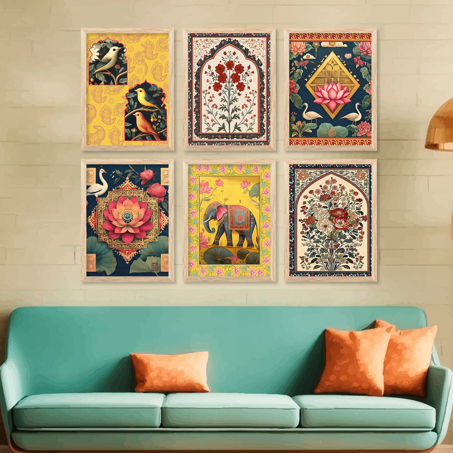 Traditional Indian Art with Frame for Home and Office Wall Decor