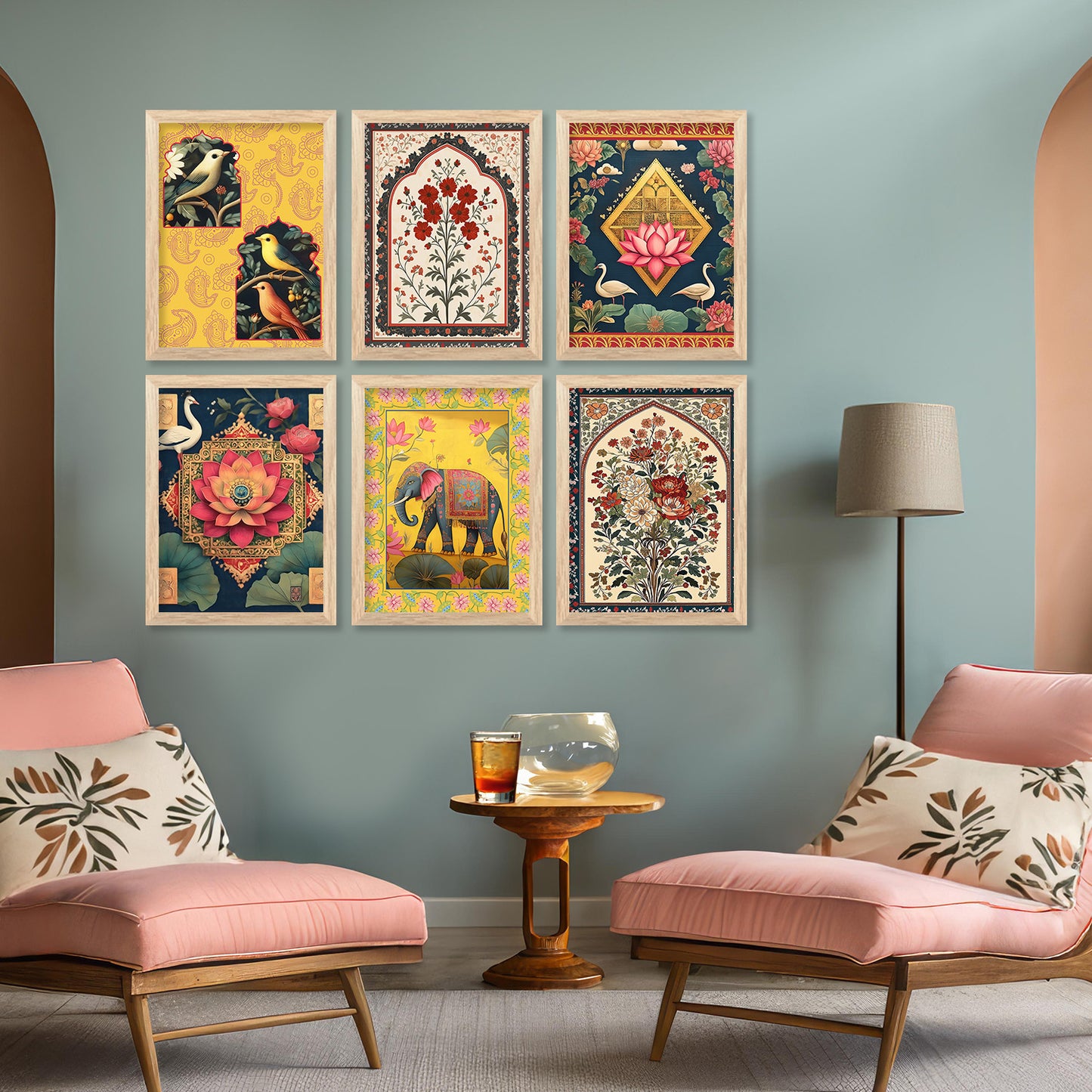 Traditional Indian Art with Frame for Home and Office Wall Decor