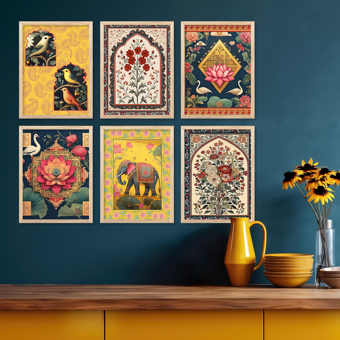 Traditional Indian Art with Frame for Home and Office Wall Decor