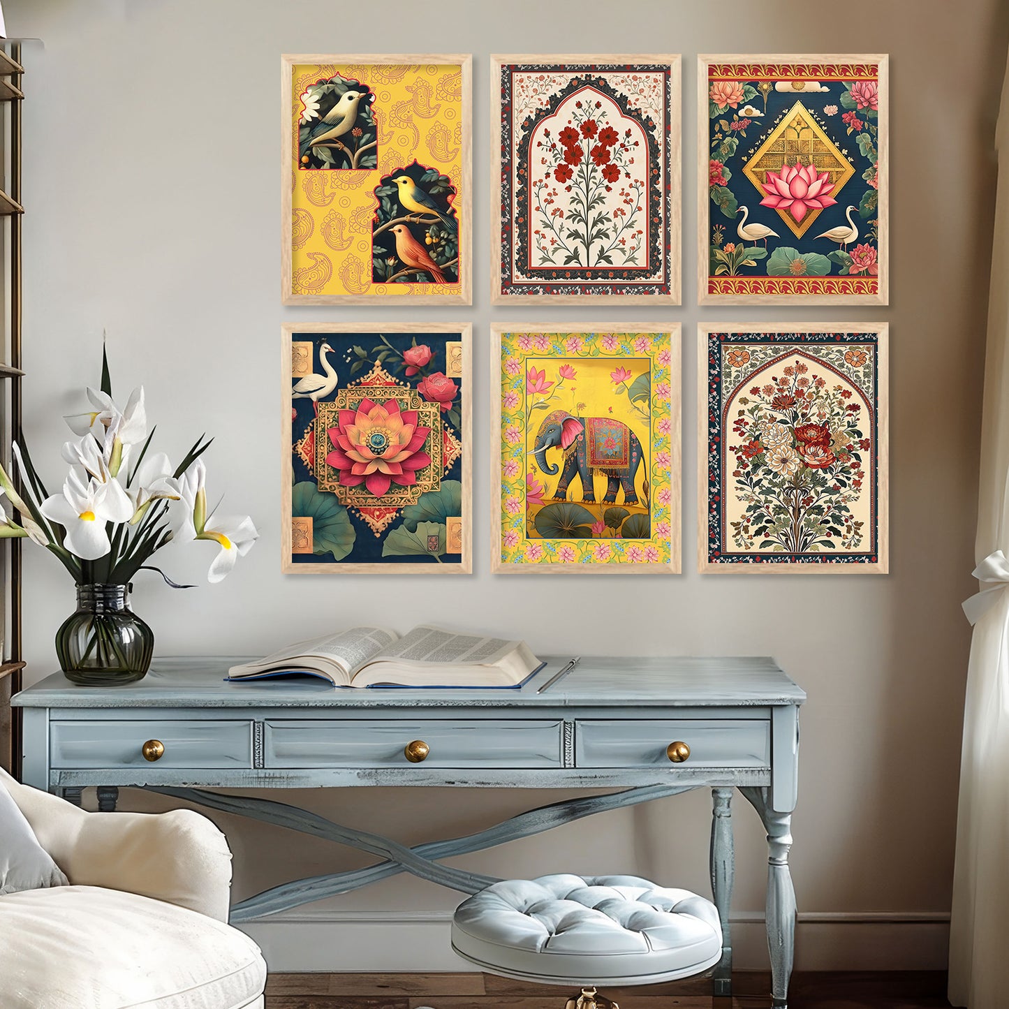 Traditional Indian Art with Frame for Home and Office Wall Decor