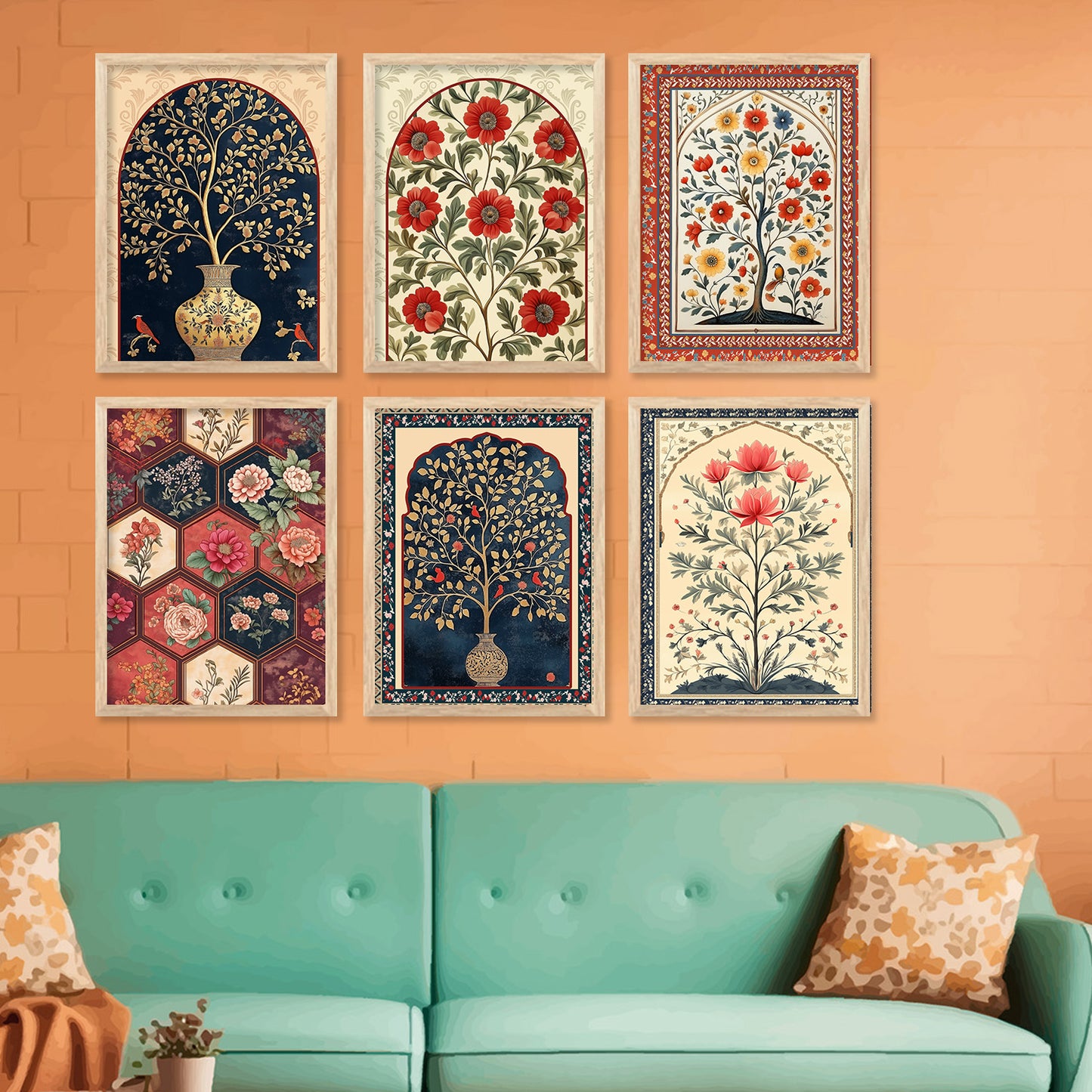 Traditional Indian Art with Frame for Home and Office Wall Decor