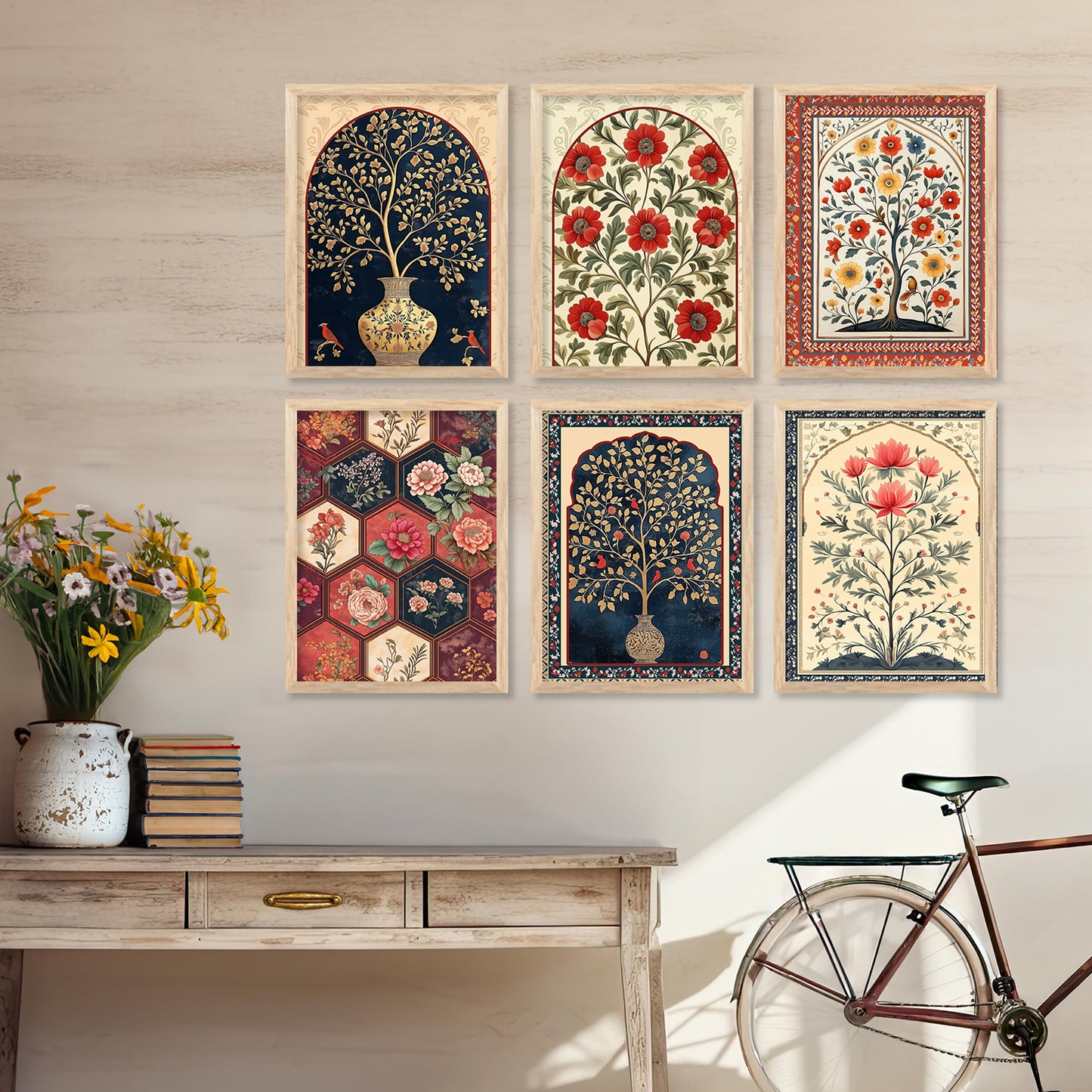 Traditional Indian Art with Frame for Home and Office Wall Decor