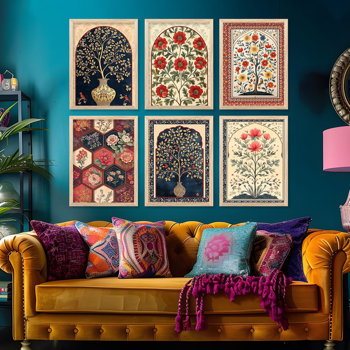Traditional Indian Art with Frame for Home and Office Wall Decor