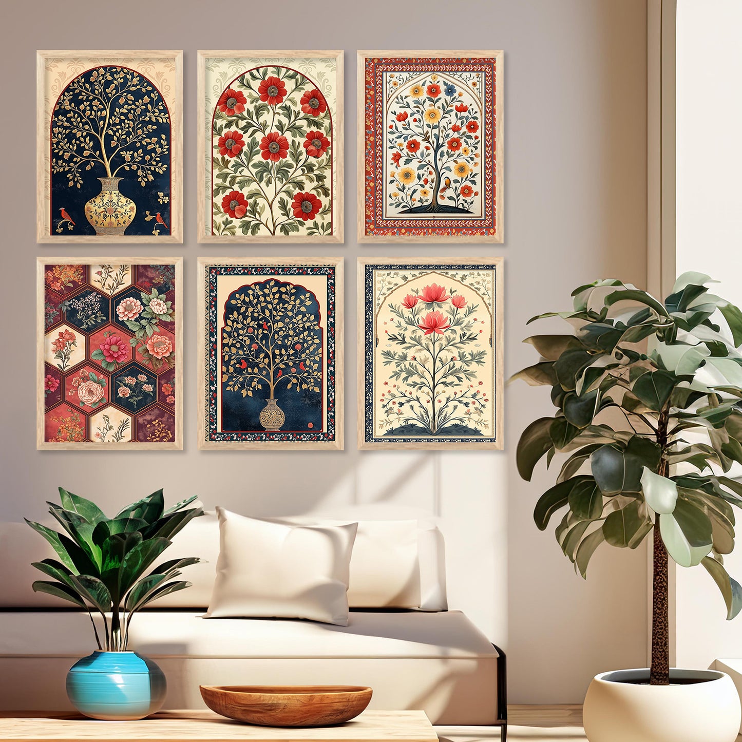 Traditional Indian Art with Frame for Home and Office Wall Decor