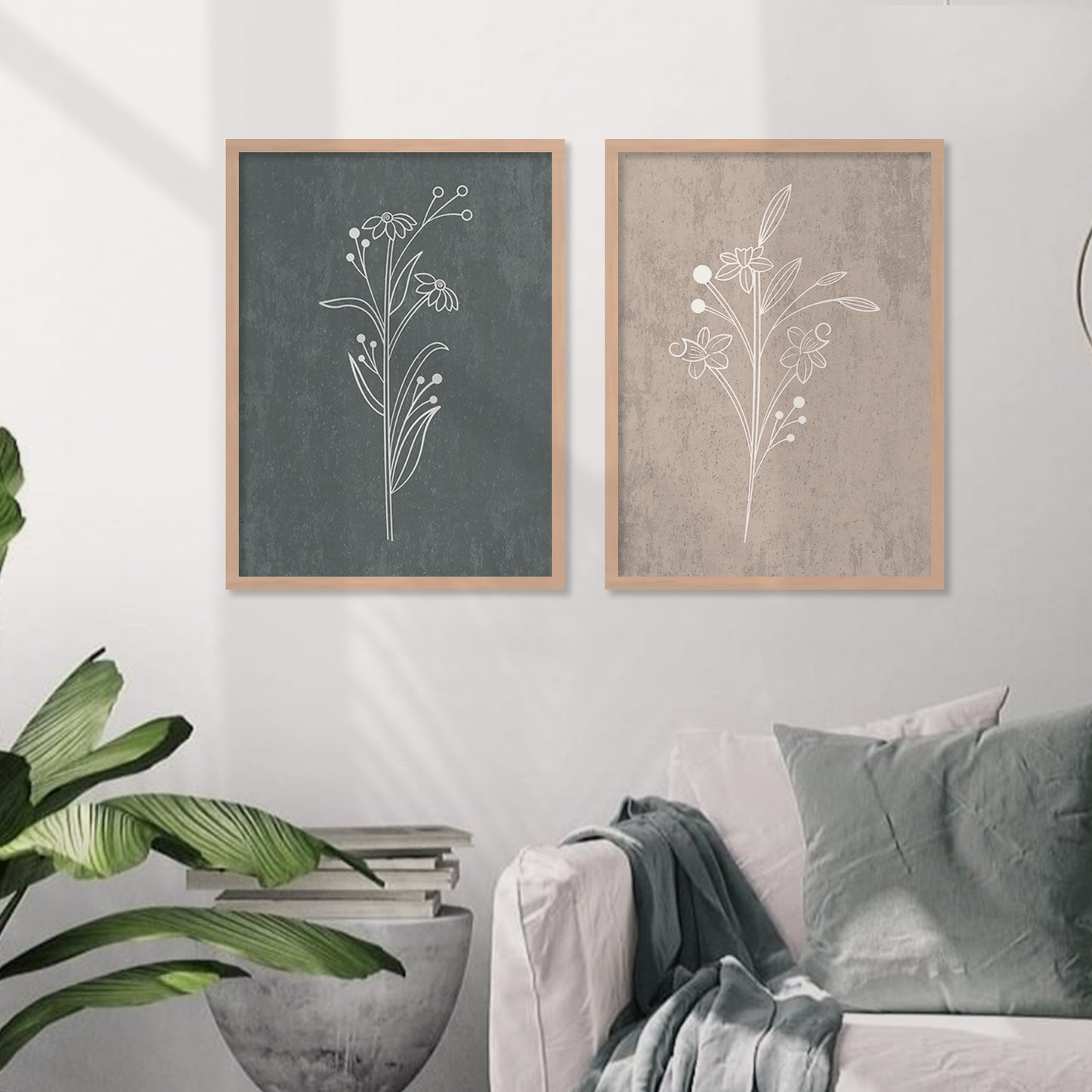 Nature Inspired Art Paintings with Frame for Living Room Bedroom Home and Office Wall Decor Set of 6