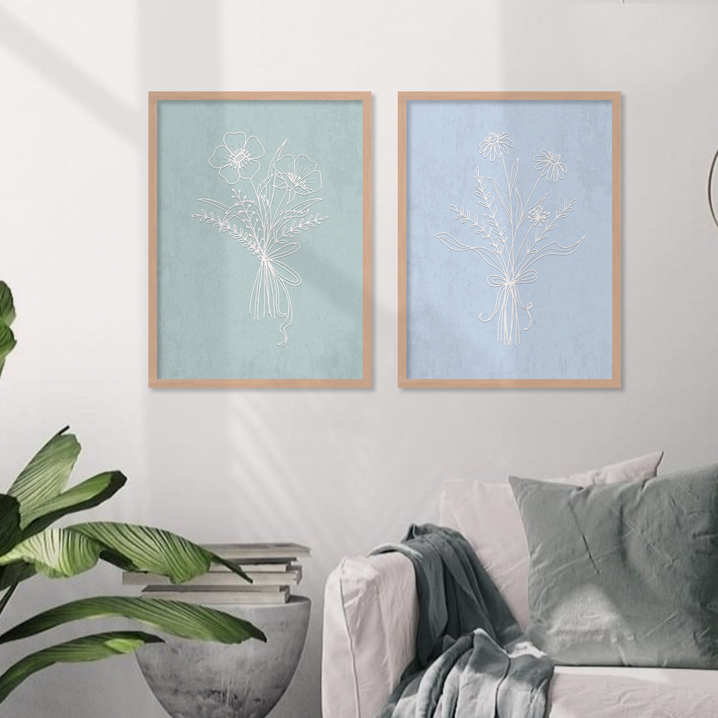 Nature Inspired Art Paintings with Frame for Living Room Bedroom Home and Office Wall Decor Set of 6