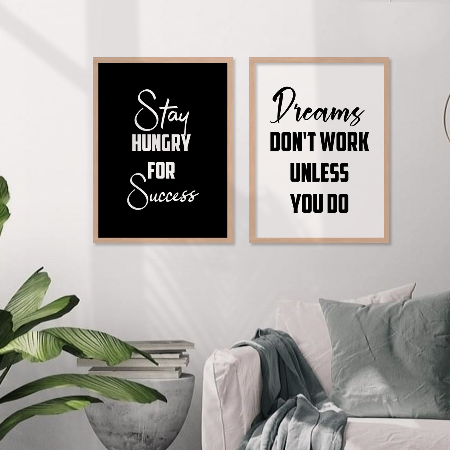 Motivational Quotes Framed Posters for Home Living Room Bedroom and Office Wall Decor Set of 6
