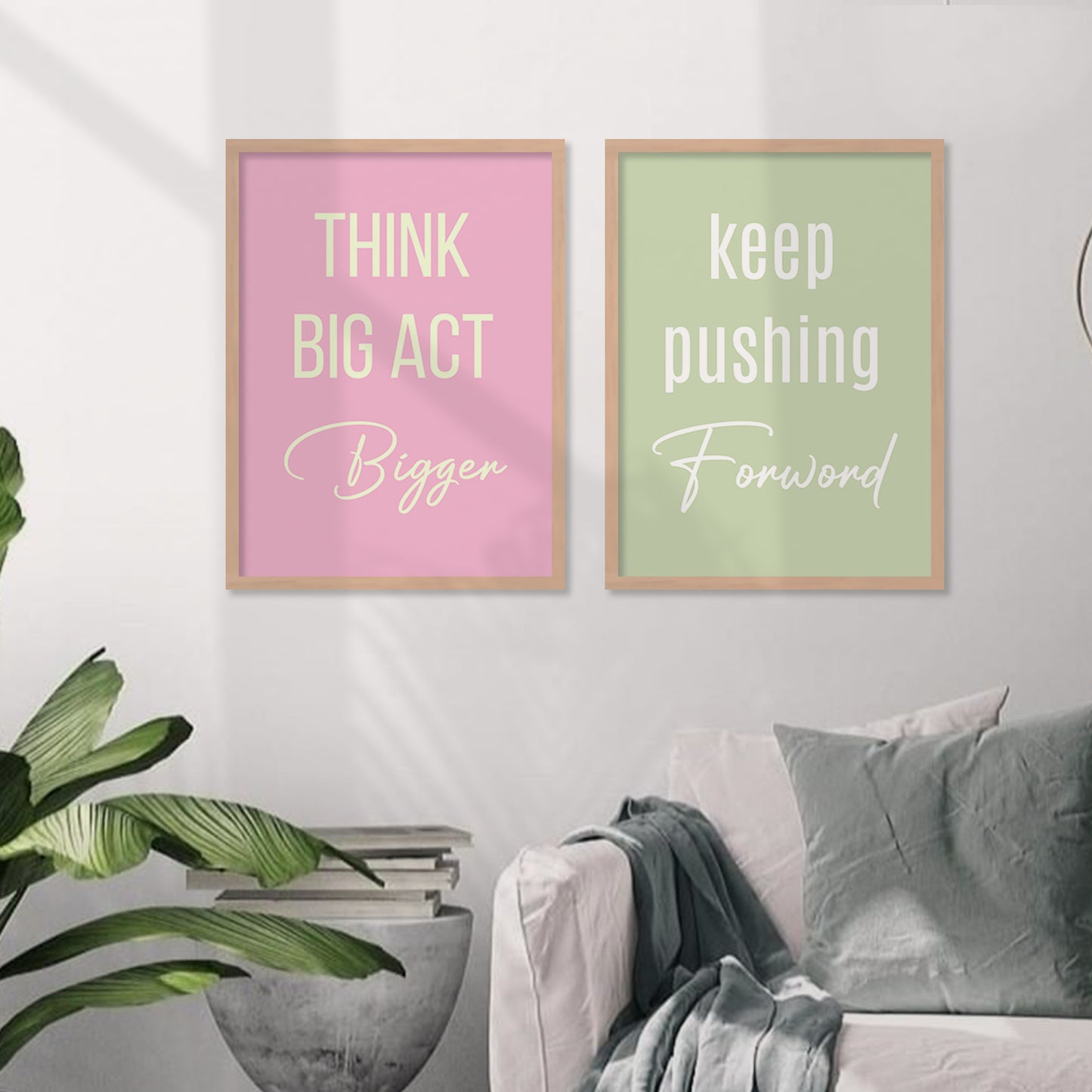 Motivational Quotes Framed Posters for Home Living Room Bedroom and Office Wall Decor Set of 6