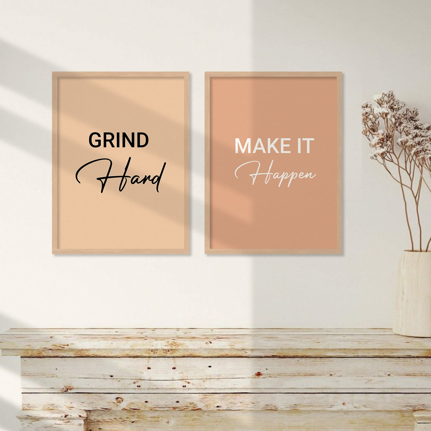Motivational Quotes Framed Posters for Home Living Room Bedroom and Office Wall Decor Set of 6