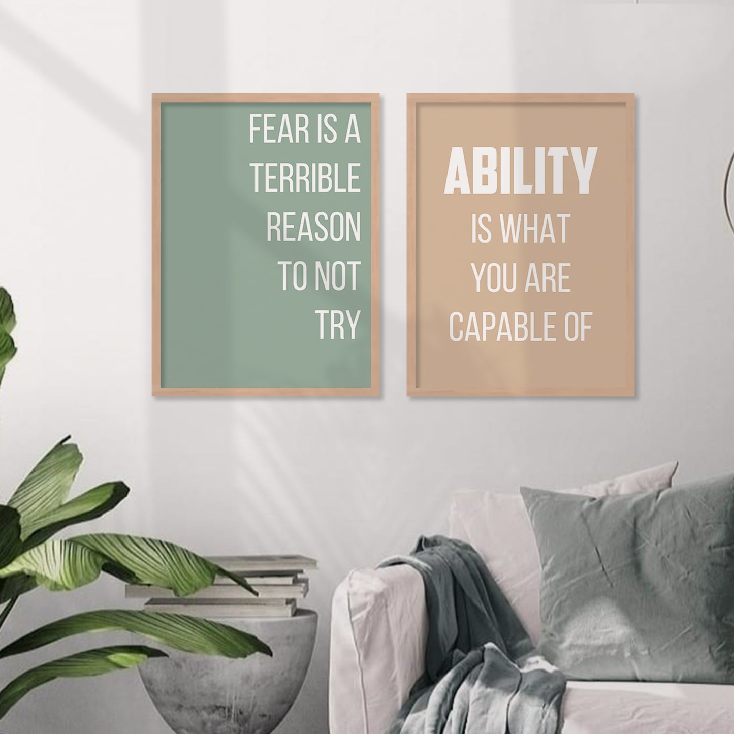Motivational Quotes Framed Posters for Home Living Room Bedroom and Office Wall Decor Set of 6
