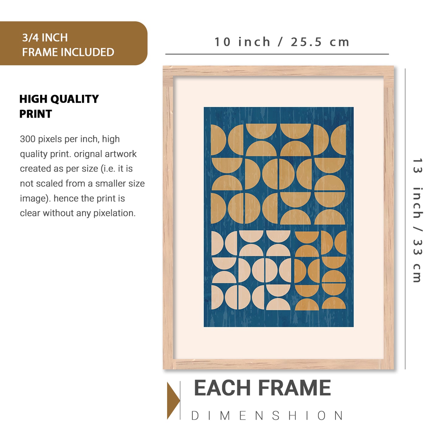 Traditional Indian Madhubani Paintings with Frame for Home Living Room Bedroom and Office Wall Decor Set of 6