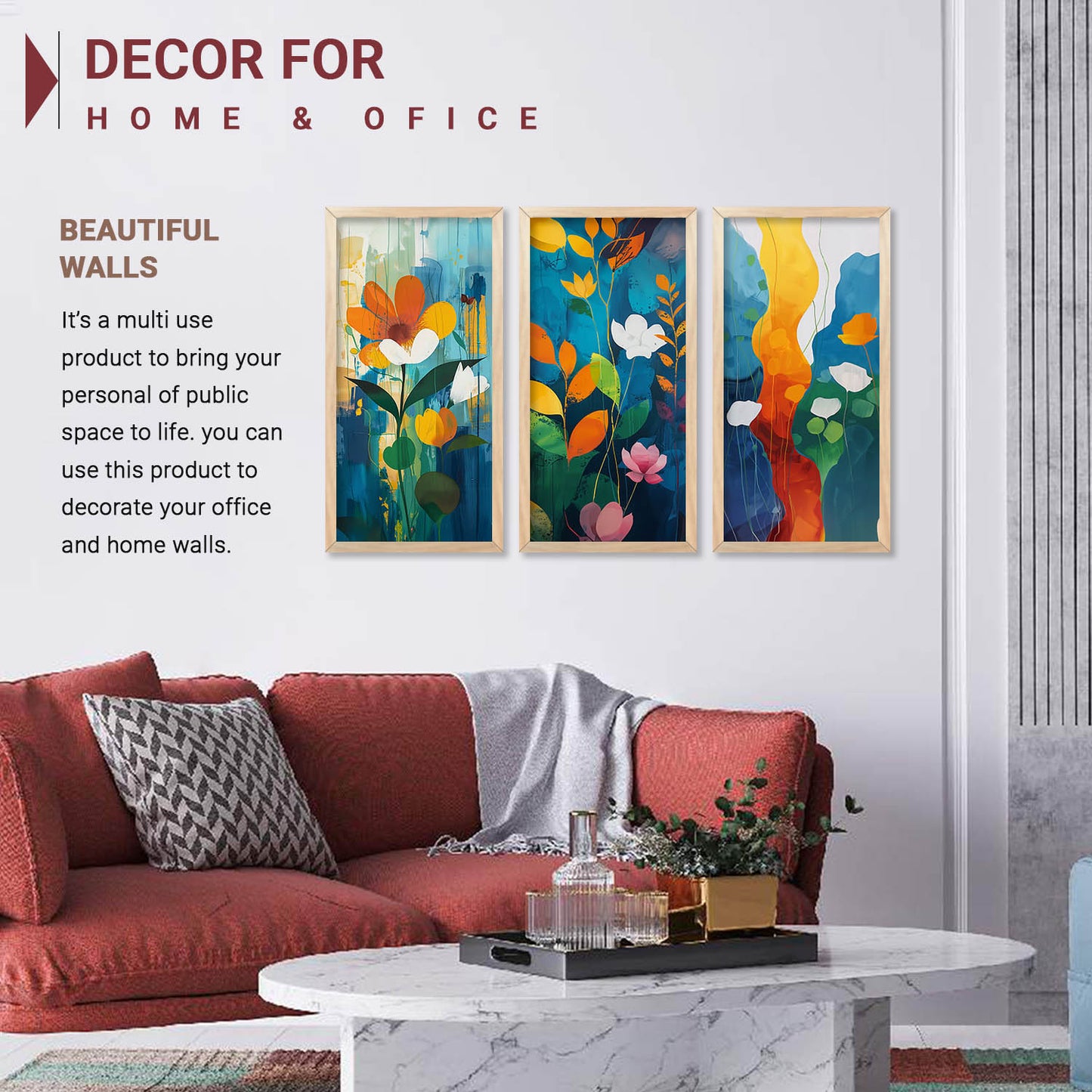 Modern Art Framed Posters for Home and Office Wall Decor