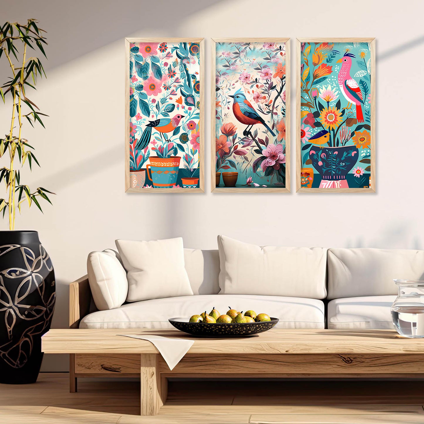 Nature Inspired Art Posters with Frame for Home and Office Wall Decoration