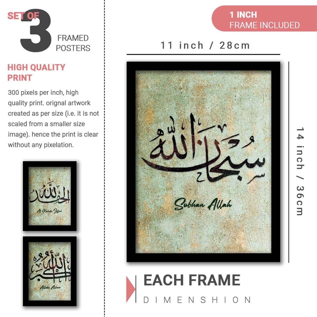 Motivational Wall Frames Posters Paintings For office study Room Home Decoration ( set of 3 )