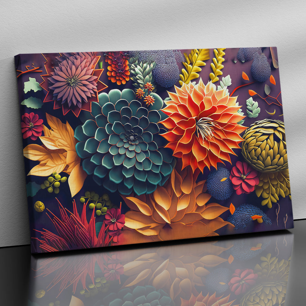 Nature Inspired Colorful Flower Art Canvas Paintings