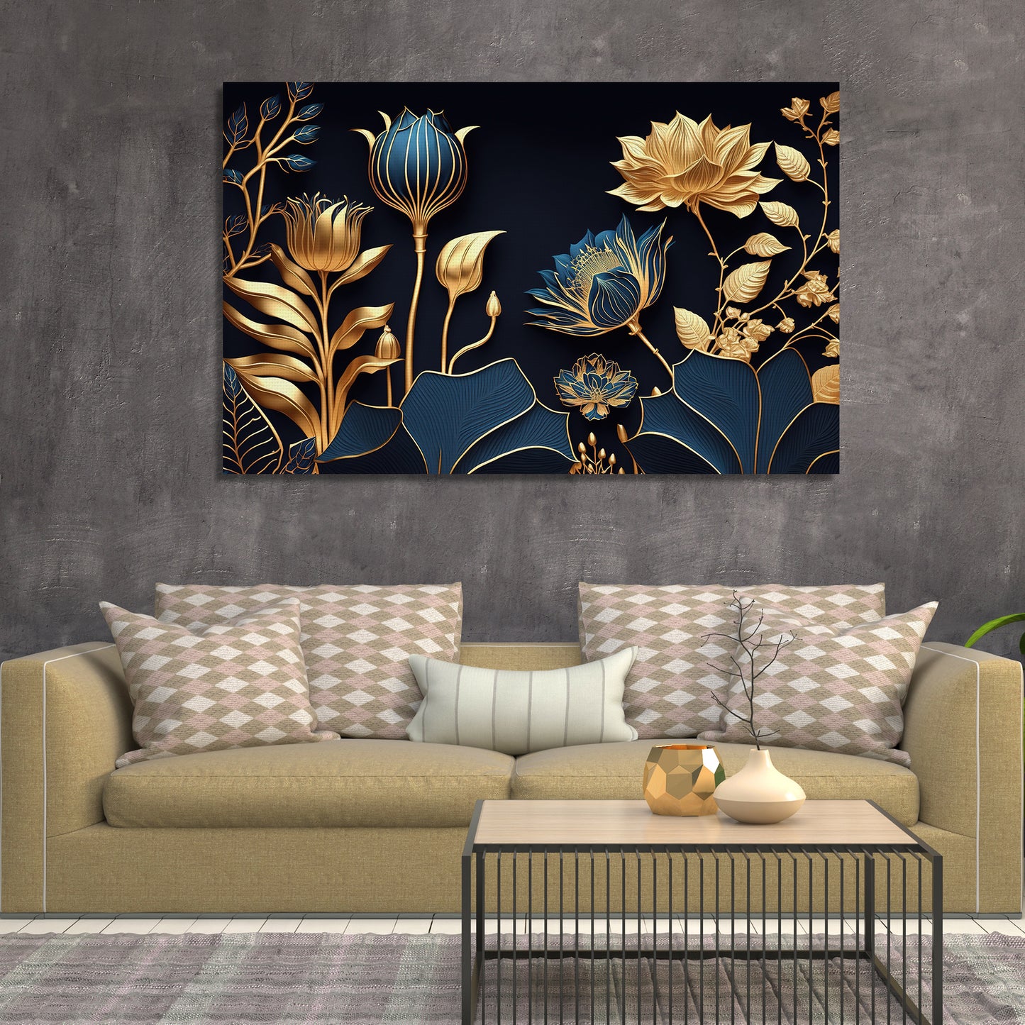 Modern Art Vibrant Canvas Painting for Home and Office Wall Decor - Abstract Art Canvas Paintings for Living Room Bedroom Decoration