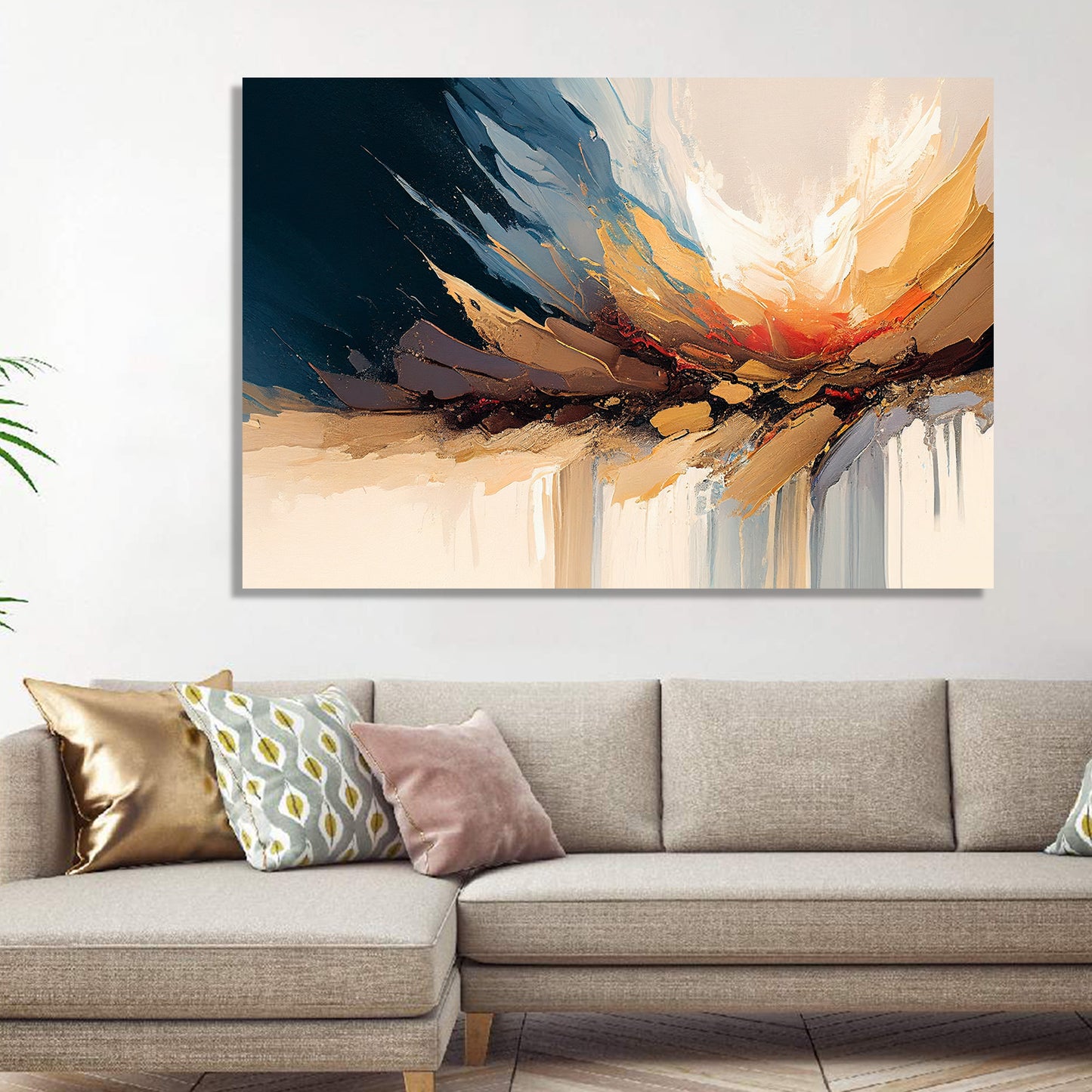 Abstract Art Canvas Painting for Living Room Bedroom Wall Decor