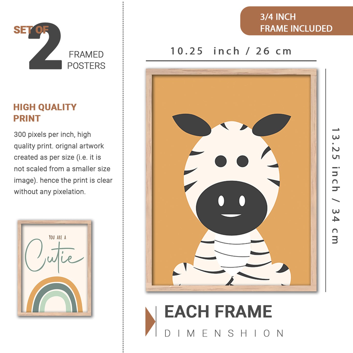 Wall Decor Modern Art Framed Wall Painting Poster for Living room Bedroom Office Gifts Home Decoration Frame In Black (Set of 4) 11x14 Inches