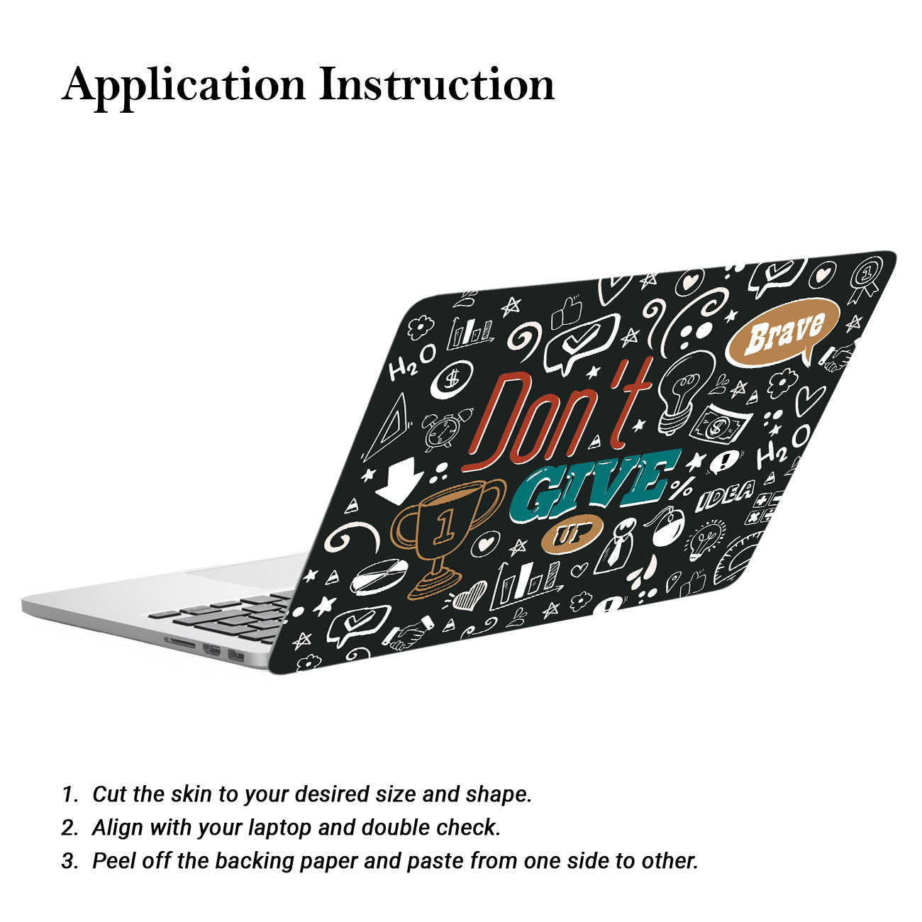 Kalit kala Decor Self Adhesive Vinyl Laptop Decals / Skins for All Laptops Upto 15.6 inch - Nature Inspired Graphic Printed Laptop Skin / Sticker for HP Apple Acer Asus Dell LG Lenovo and All Laptops