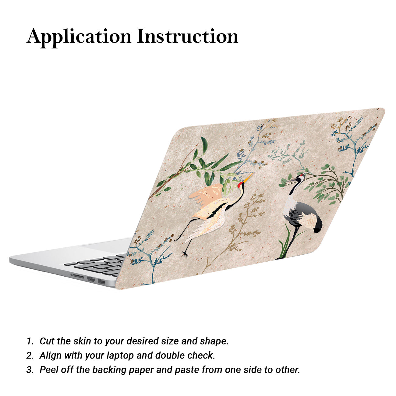 kalit kala Decor Laptop Decals for All Laptops Upto 15.6 inch - Self Adhesive Leaf Printed Vinyl Laptop Skins / Stickers for HP Apple Acer Asus Dell LG and All Laptops