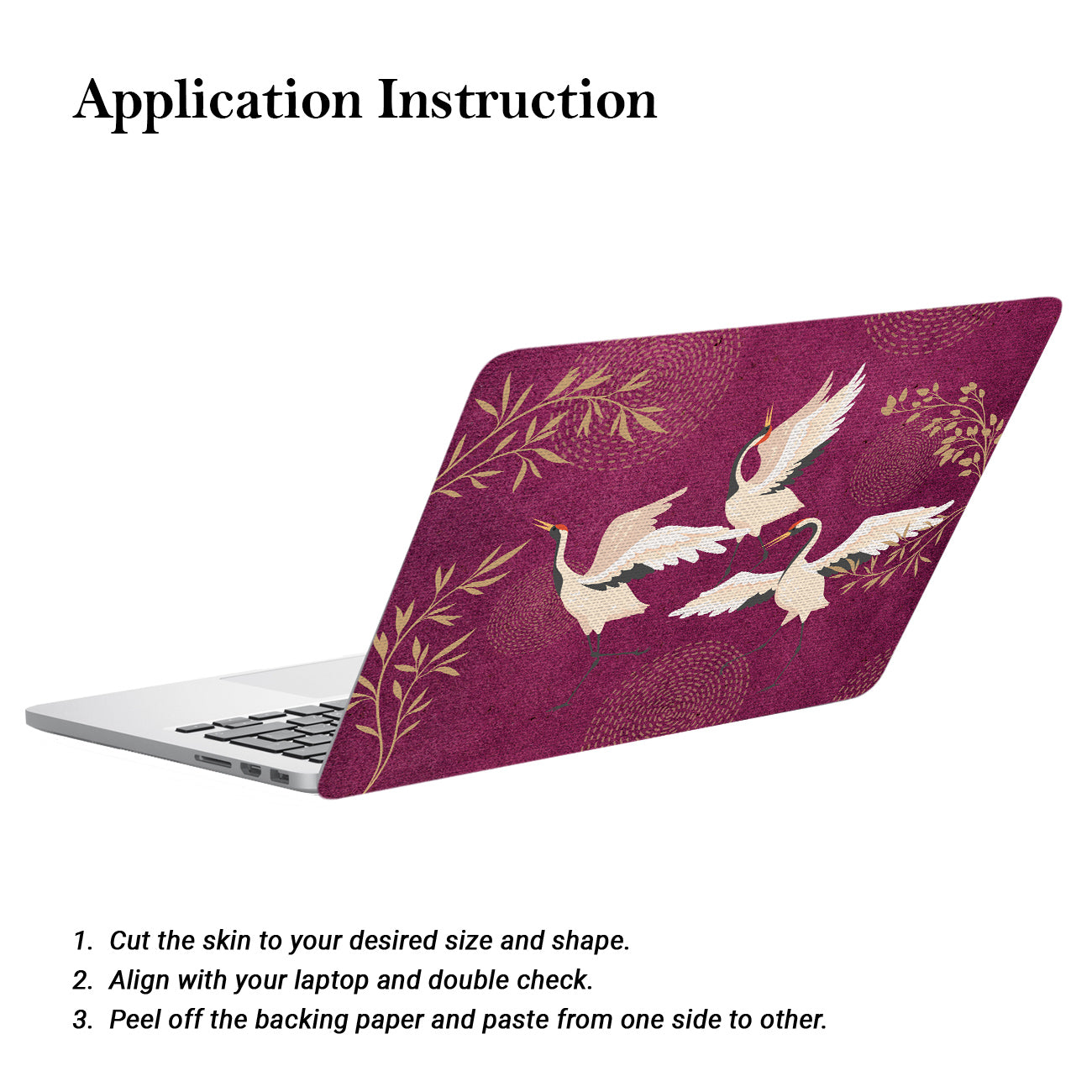 kalit kala Decor Laptop Decals for All Laptops Upto 15.6 inch - Self Adhesive Leaf Printed Vinyl Laptop Skins / Stickers for HP Apple Acer Asus Dell LG and All Laptops