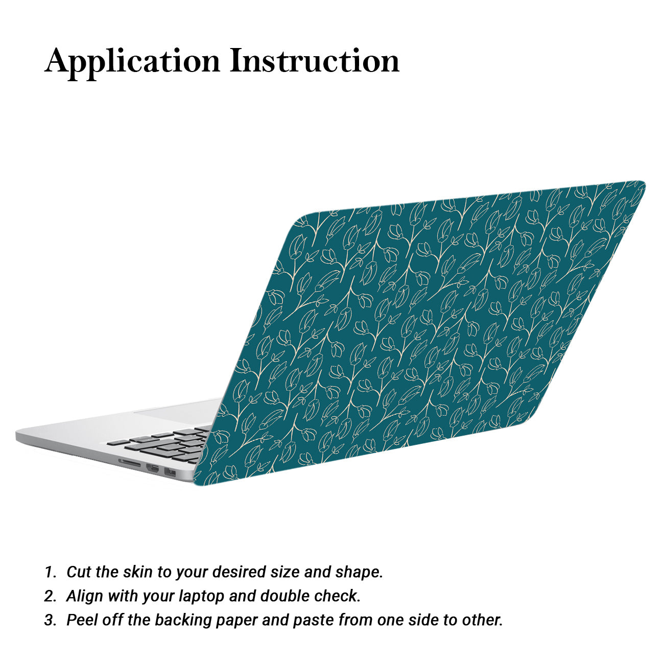 kalit kala Decor Laptop Decals for All Laptops Upto 15.6 inch - Self Adhesive Leaf Printed Vinyl Laptop Skins / Stickers for HP Apple Acer Asus Dell LG and All Laptops
