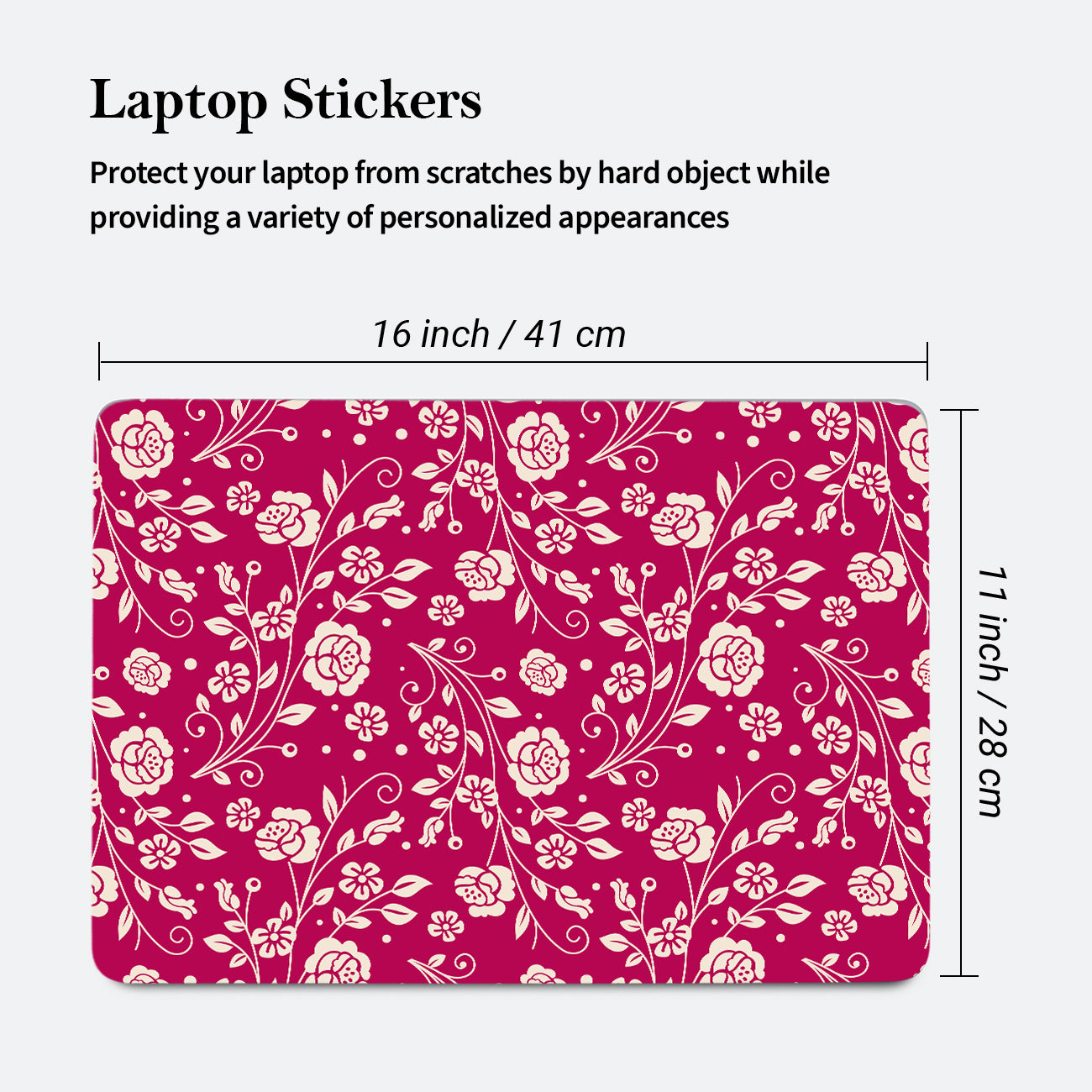 kalit kala Decor Laptop Decals for All Laptops Upto 15.6 inch - Self Adhesive Leaf Printed Vinyl Laptop Skins / Stickers for HP Apple Acer Asus Dell LG and All Laptops
