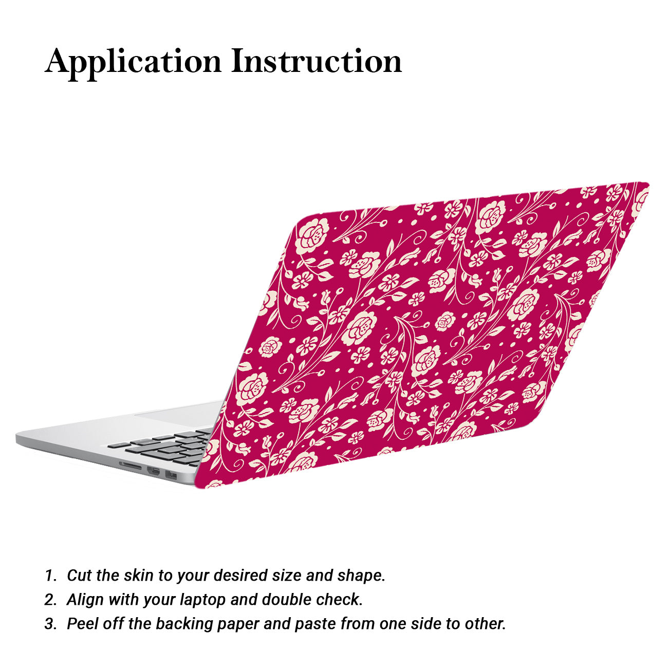 kalit kala Decor Laptop Decals for All Laptops Upto 15.6 inch - Self Adhesive Leaf Printed Vinyl Laptop Skins / Stickers for HP Apple Acer Asus Dell LG and All Laptops