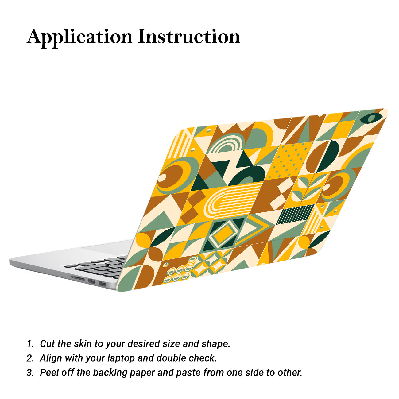kalit kala Decor Laptop Decals for All Laptops Upto 15.6 inch - Self Adhesive Leaf Printed Vinyl Laptop Skins / Stickers for HP Apple Acer Asus Dell LG and All Laptops