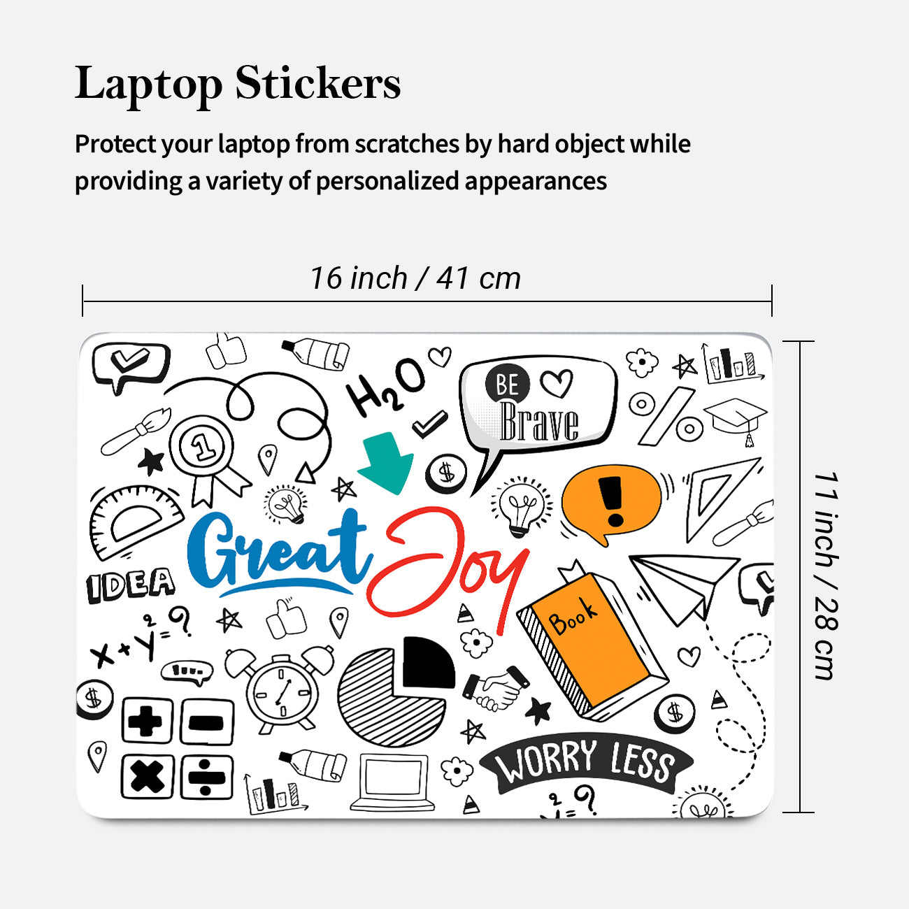 Graphic Printed Laptop Skins for LG HP Acer Asus Dell Apple Laptop ( Upto 15.6 inch ) - Art Printed Laptop Decals for All Laptops