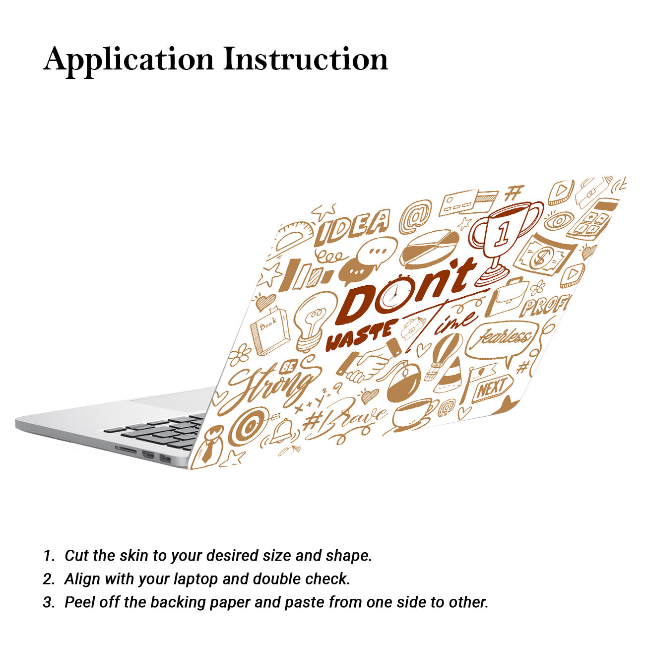 Doodle Graphic Printed Laptop Skins for LG HP Acer Asus Dell Apple Laptop ( Upto 15.6 inch ) - Art Printed Laptop Decals for All Laptops