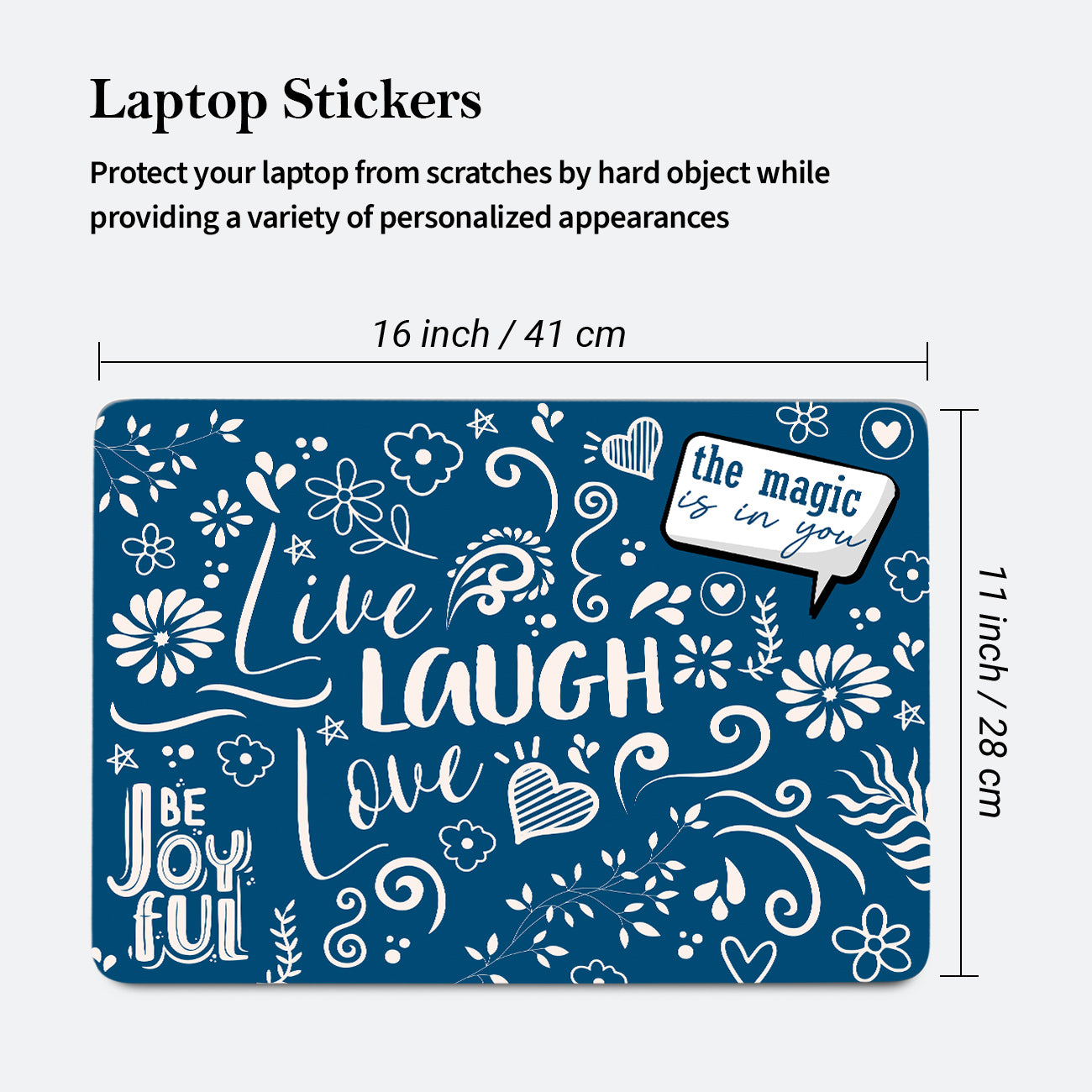 Doodle Graphic Printed Laptop Skins for LG HP Acer Asus Dell Apple Laptop ( Upto 15.6 inch ) - Art Printed Laptop Decals for All Laptops