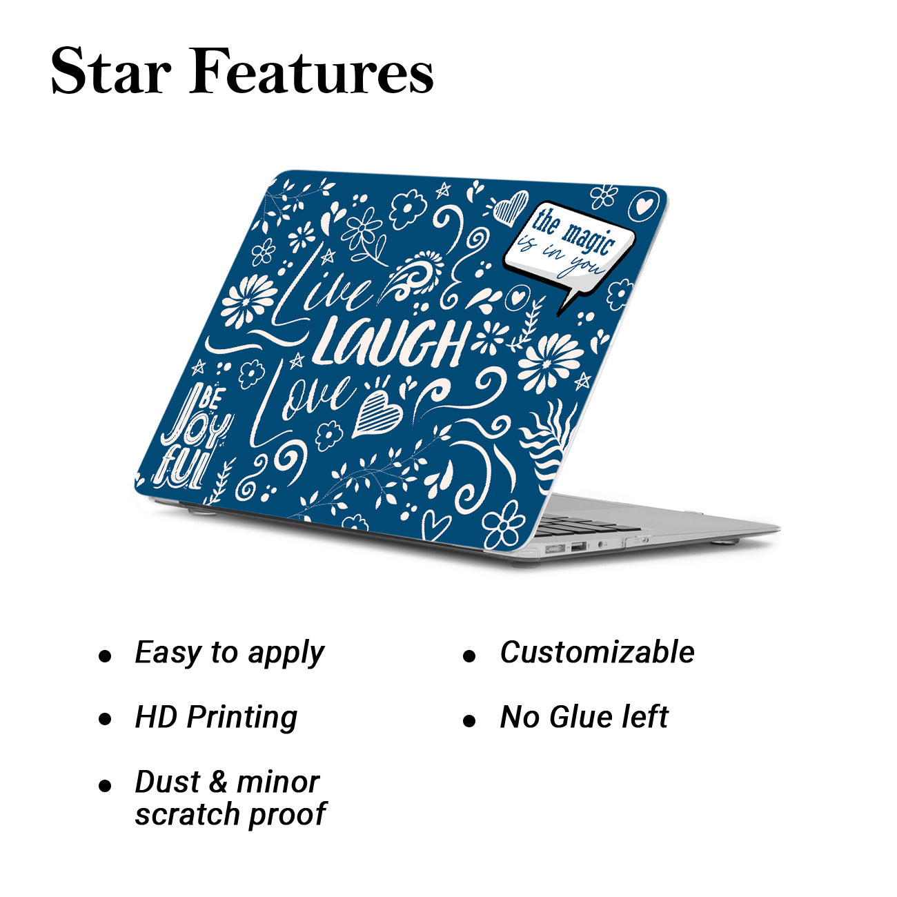 Doodle Graphic Printed Laptop Skins for LG HP Acer Asus Dell Apple Laptop ( Upto 15.6 inch ) - Art Printed Laptop Decals for All Laptops