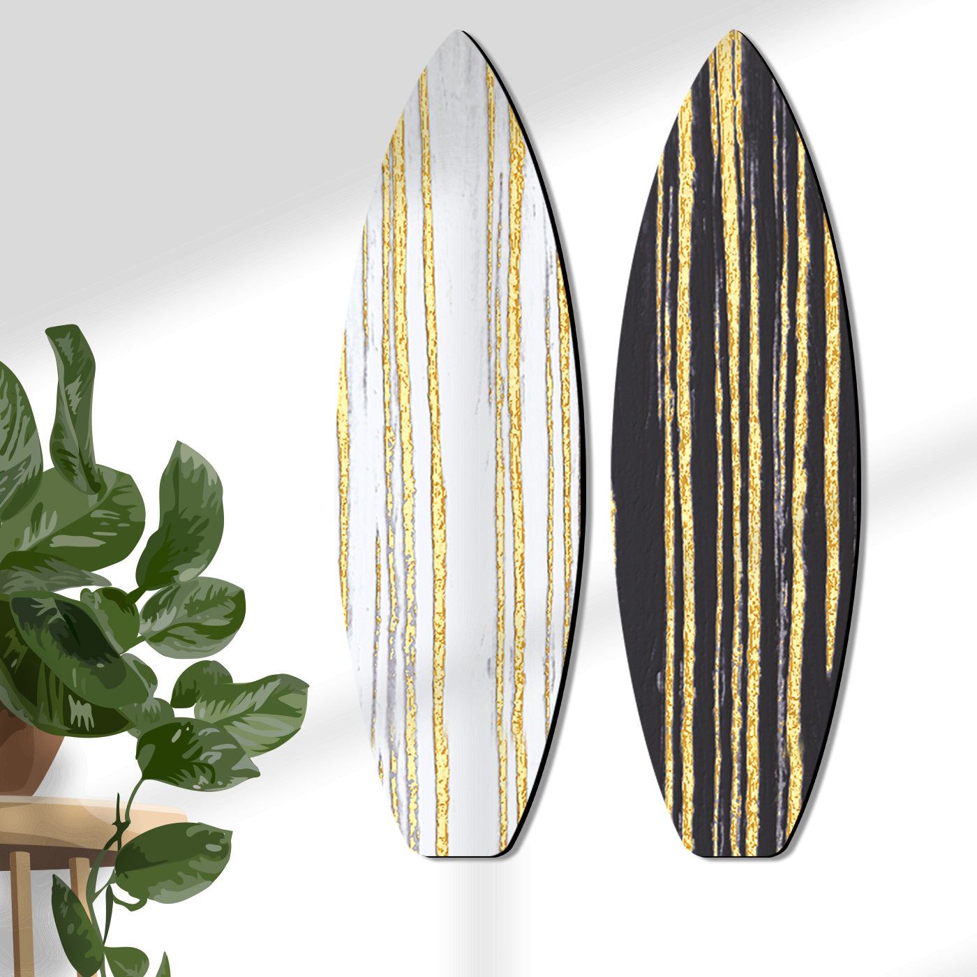 Classic Black and Gold Classic Gold and Black Wall Hangings for Living Room Bedroom and Home Wall Decor