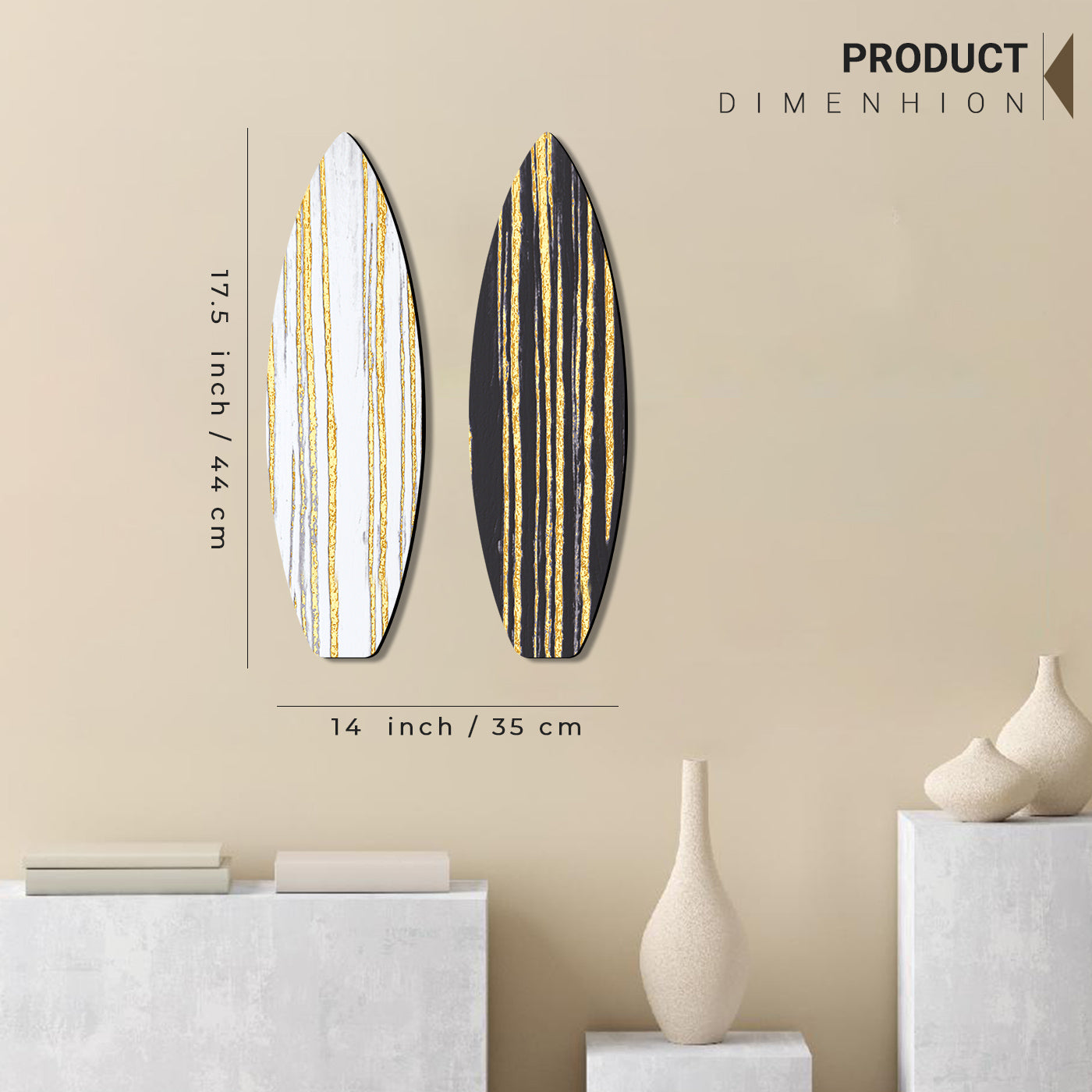 Classic Black and Gold Classic Gold and Black Wall Hangings for Living Room Bedroom and Home Wall Decor