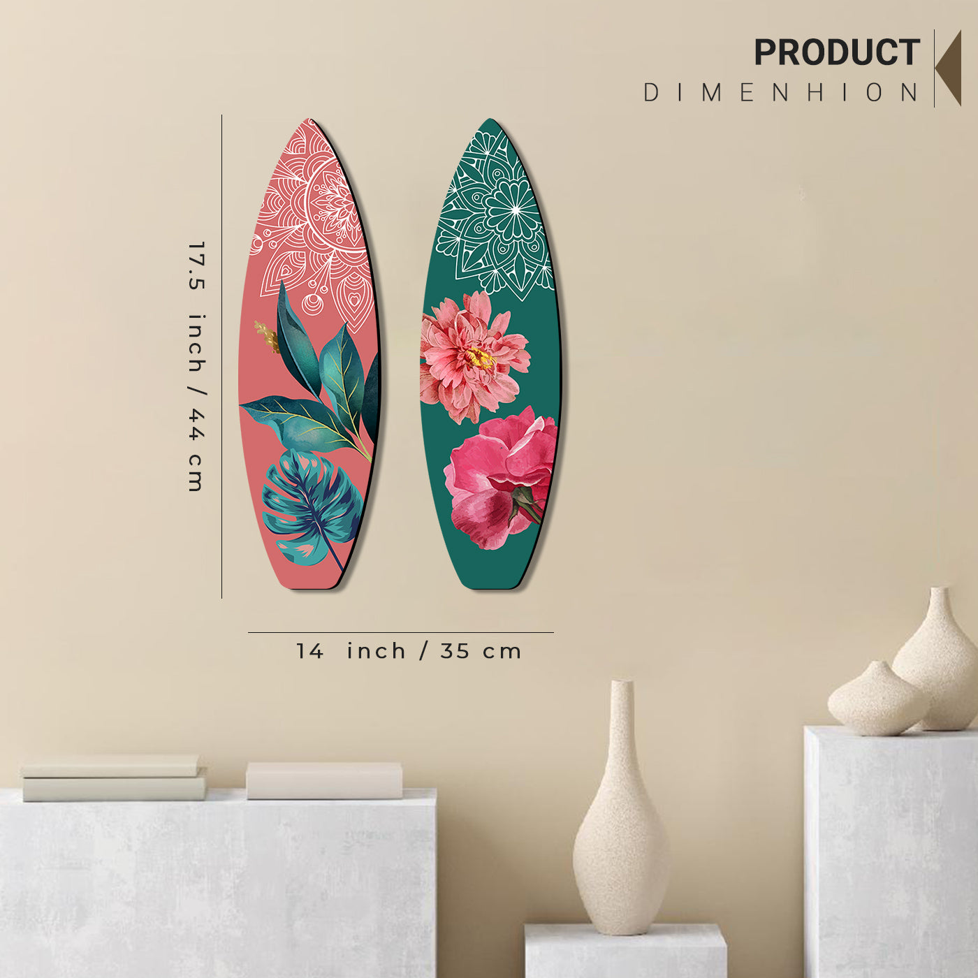 Floral Inspired Wall Hangings for Living Room Bedroom and Home Wall Decor