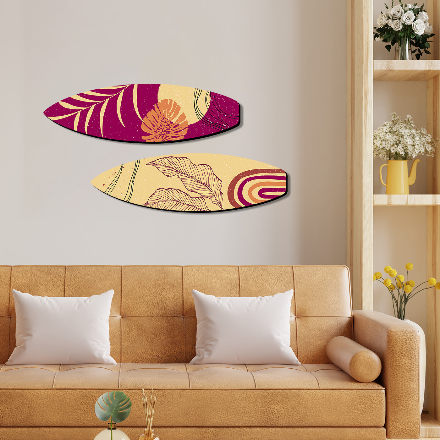 Floral Inspired Wall Hangings for Living Room Bedroom and Home Wall Decor