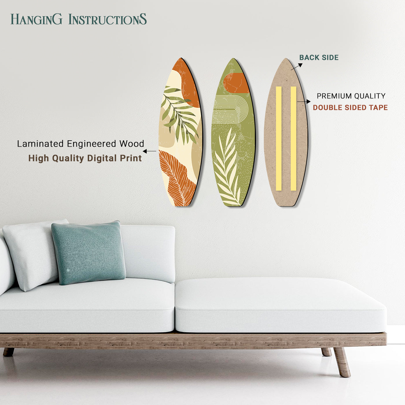 Floral Decor Wall Hangings for Living Room Bedroom and Home Wall Decor Inspired Wall Hangings for Wall Decoration - MDF Wood Wall Hangings