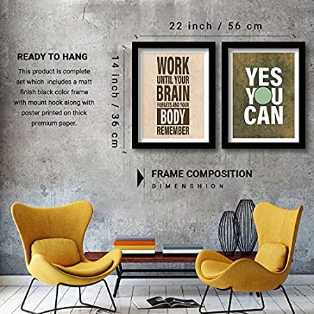 Inspirational Quotes Wall Posters with Frame