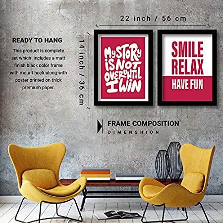 Inspirational Quotes Wall Posters with Frame