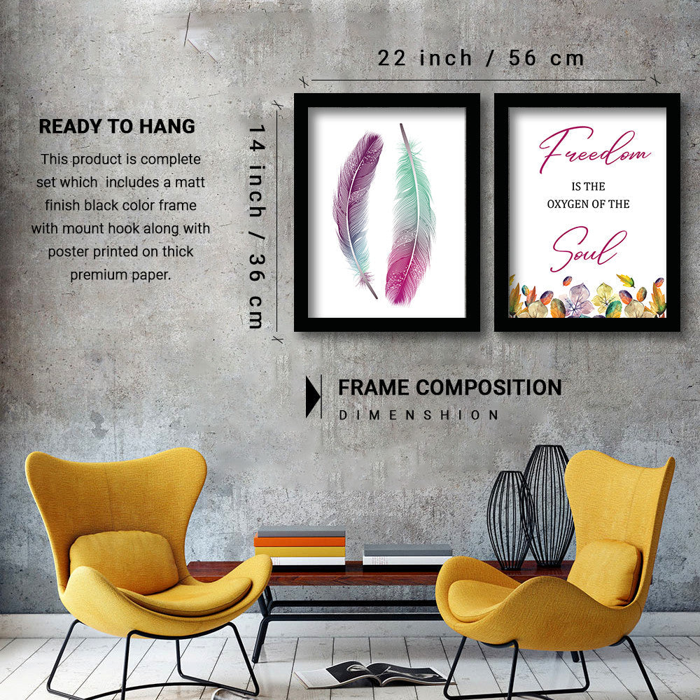 Modern Art Framed Wall Painting Poster for Living room Bedroom Office Gifts Home Decoration