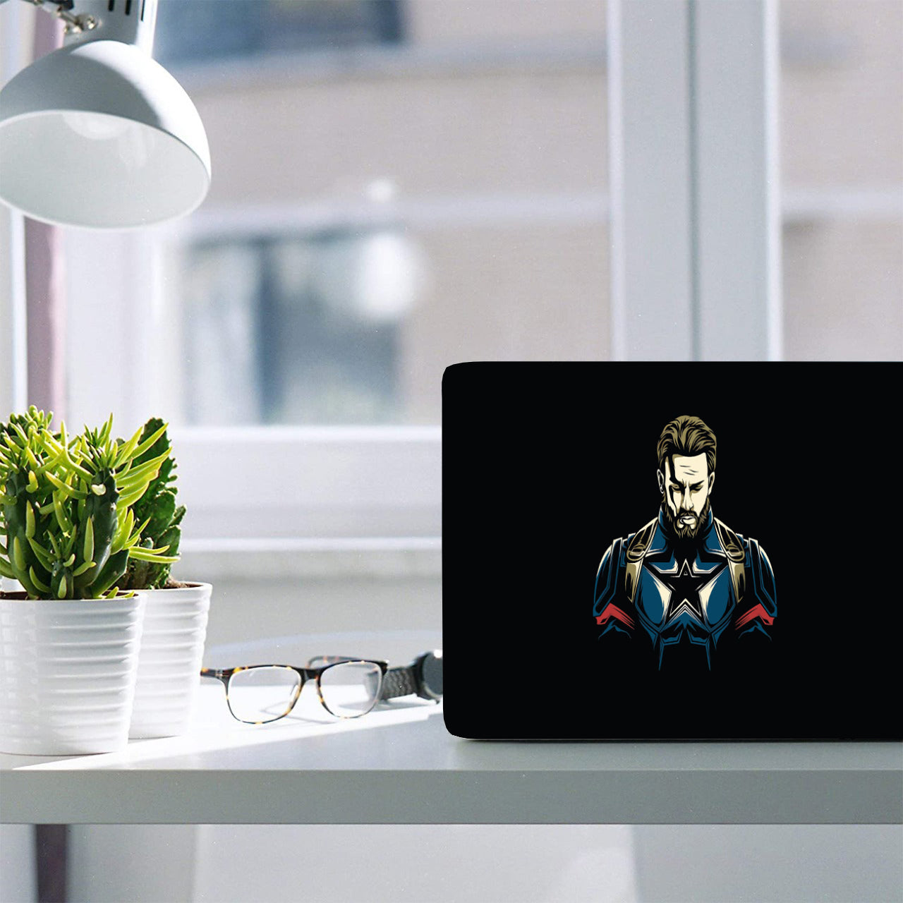Captain America Theme Laptop Skin for All laptops - 14-15.6 inch Bubble Free/Residue Free Premium Laptop Skin